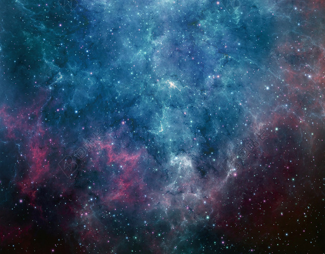 深蓝色渐变梦幻星空背景