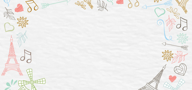 手绘简约白色BANNER背景