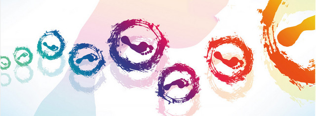 涂鸦脚丫子背景BANNER
