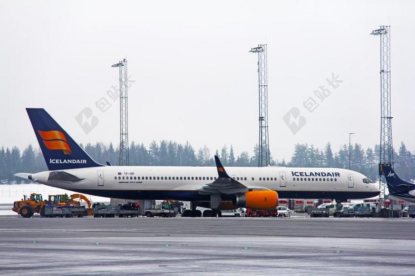 机场 航空公司 飞机 冰岛 视图 旅游 冬天 白 令人惊叹