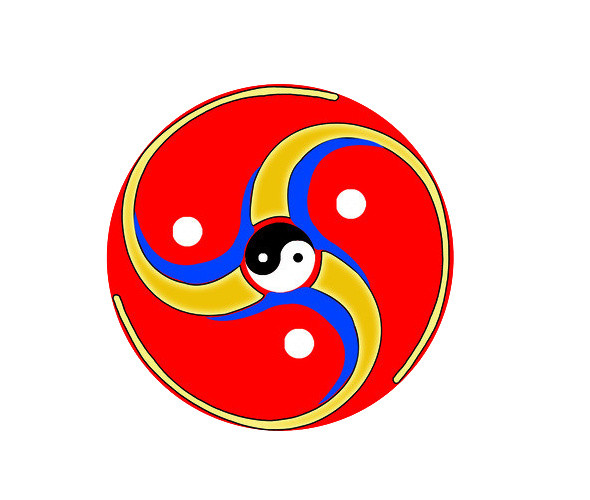 红色阴阳鱼