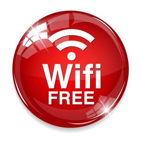 红色圆形WIFI矢量素材