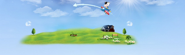 牛奶促销草原背景BANNER