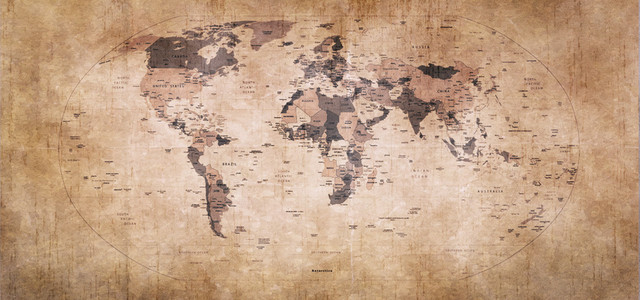 复古世界地图