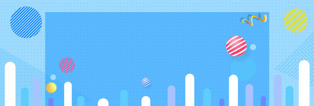 夏季几何扁平清新蓝色BANNER