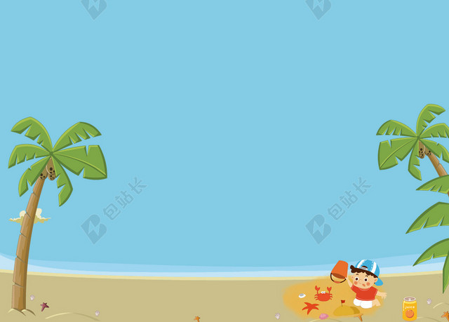 凉爽夏日清凉海边