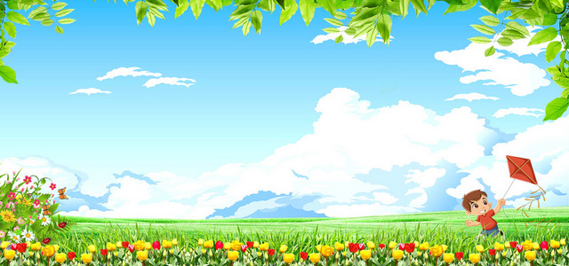 清明节踏青户外背景