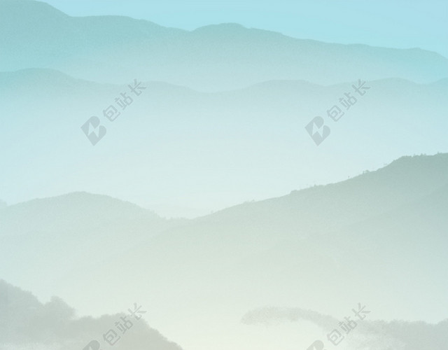 清明节古风村庄广告背景
