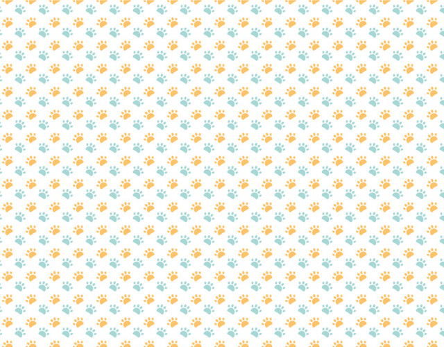 卡通小清新猫爪印矢量图