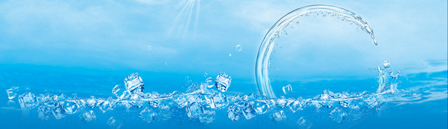 海洋冰块清爽背景BANNER