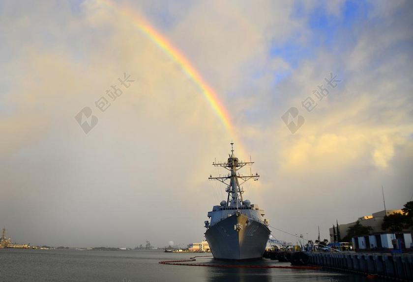 历史复古奇幻珍珠港船只停靠宣传背景图片