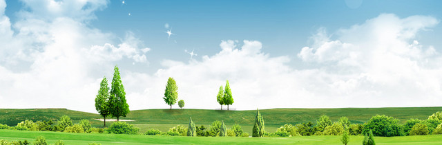 清新绿色环保主题BANNER