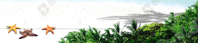 夏威夷风情海边美景背景图