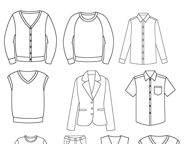 衣服线条图