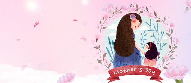 母亲节手绘小清新温馨BANNER