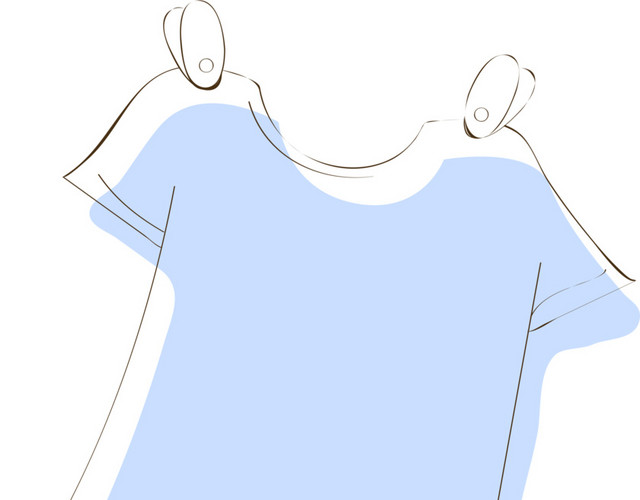蓝色衣服边框