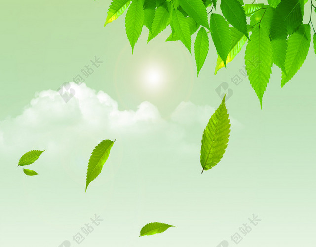 绿色清新环保H5背景