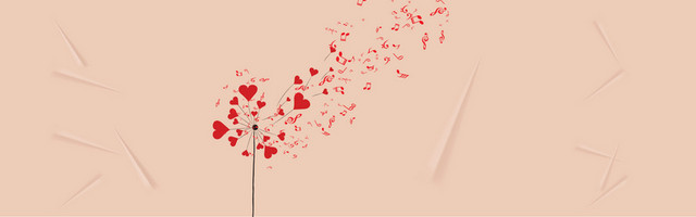 温馨简约浪漫爱情背景BANNER