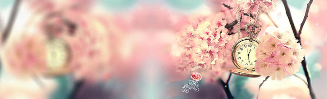 粉色温馨爱情虚化背景BANNER
