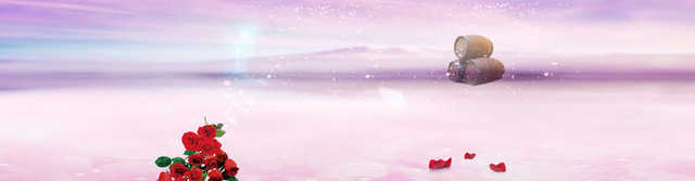 红酒葡萄酒温馨玫瑰背景BANNER