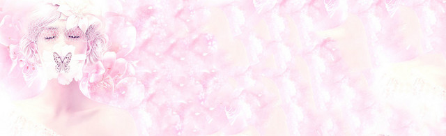 粉色温馨美女蝴蝶背景BANNER