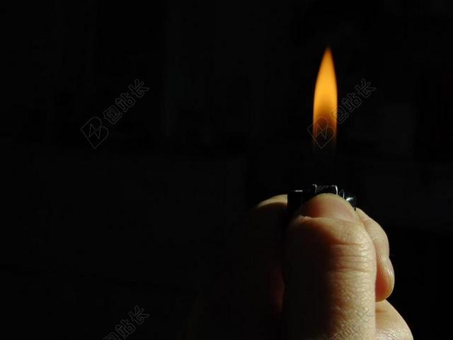 黄色广告复古手开启打火机宣传背景图片