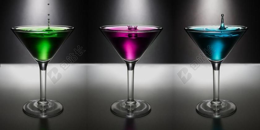 餐饮梦幻鸡尾酒特写宣传背景图片
