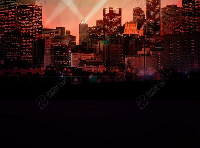 城市夜景印刷背景