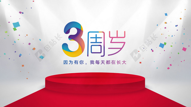 周岁舞台海报背景