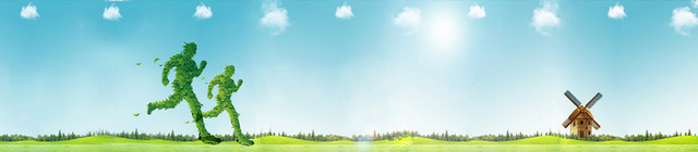 农业环保奔跑背景BANNER