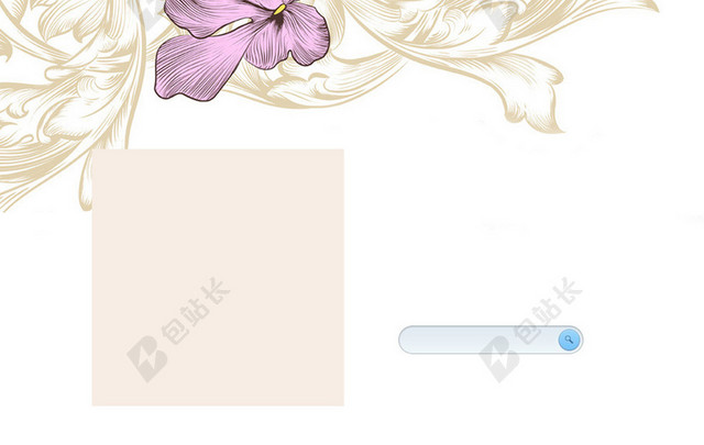 二维码扫描简笔画花朵背景