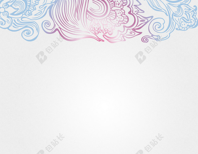 灰色花纹边框背景