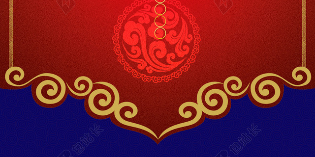 中国风中式祥云花纹背景素材