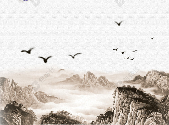 书香门第古代毛笔书法背景素材