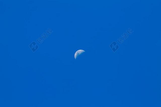月亮 蓝色的天空 蔚 和平 白天的月亮 月光