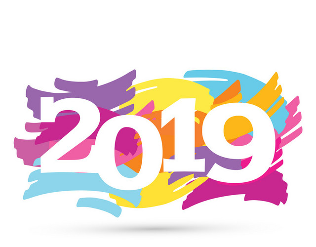 2019新年快乐矢量素材