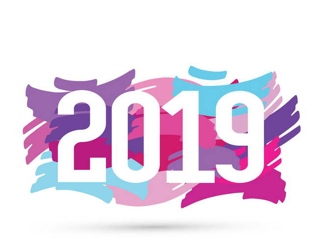2019新年快乐矢量元素