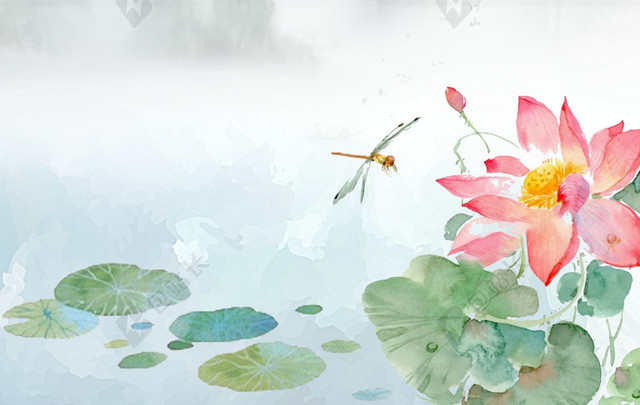 唯美立夏背景图通用节气