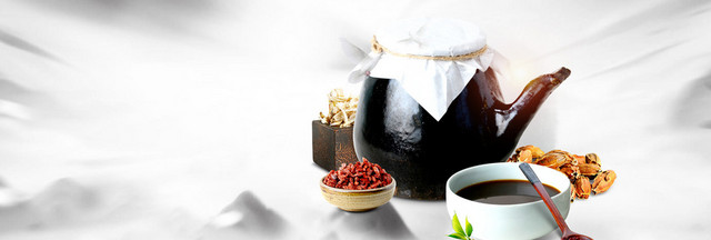 浅色清新中国风食补淘宝电商BANNER