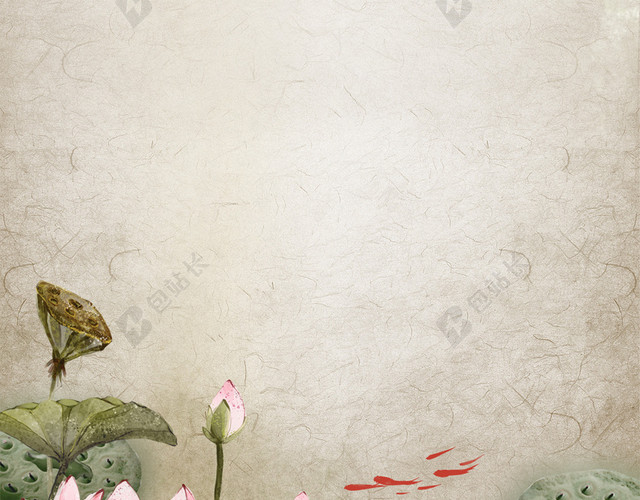茶艺商务会所菜谱背景素材