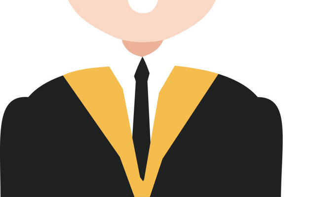 穿学士服的男生矢量图