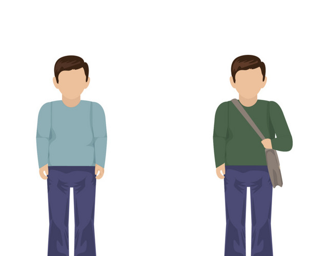 扁平化人物大学生