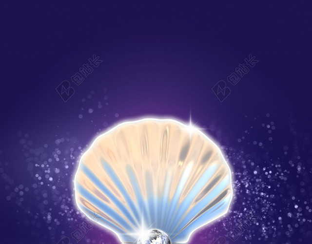 蓝色质感珠宝海报