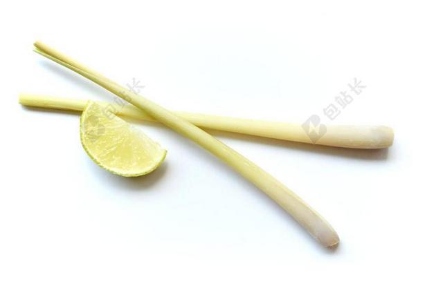 黄色香茅柠檬食物配料背景图片