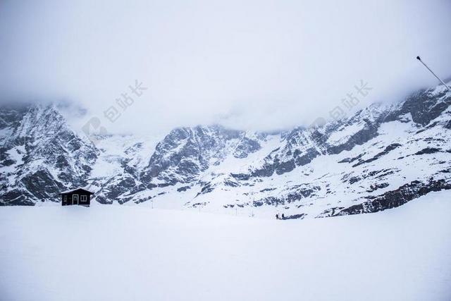 维尼亚 意大利 阿尔卑斯山 房子 山 雪 滑雪