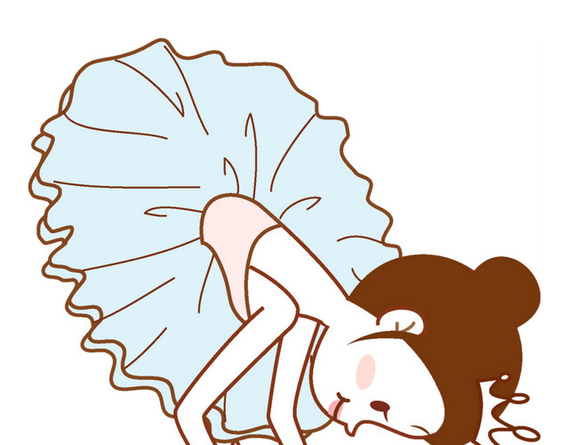 手绘芭蕾女孩