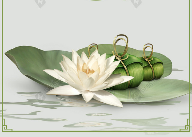 端午节简约手绘背景图片