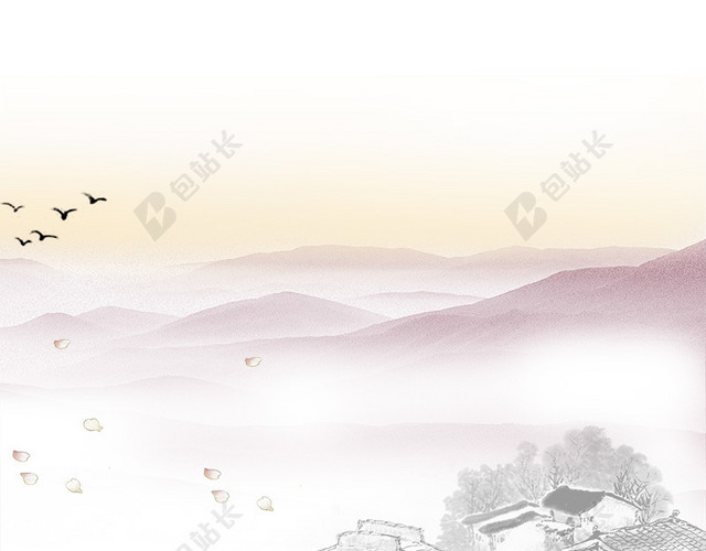中国风江南小镇背景