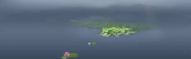 荷花台历设计BANNER背景