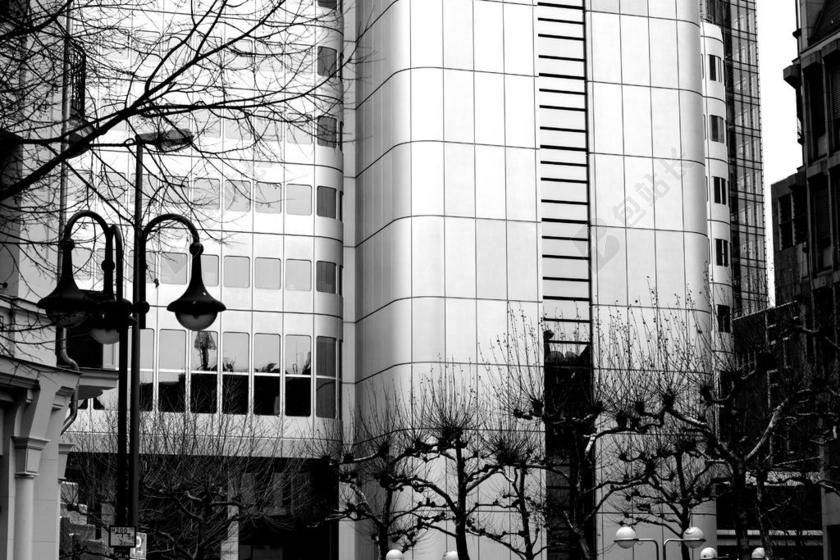 黑白金融现代城市金融区背景图片